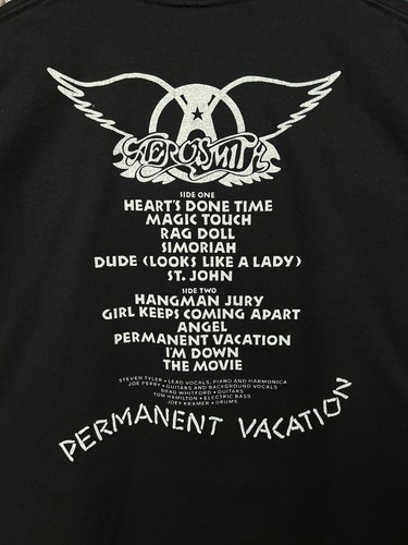 Vintage 1987 Aerosmith Permanent Vacation Band T-Shirt Men's Size XL - Picture 5 of 8