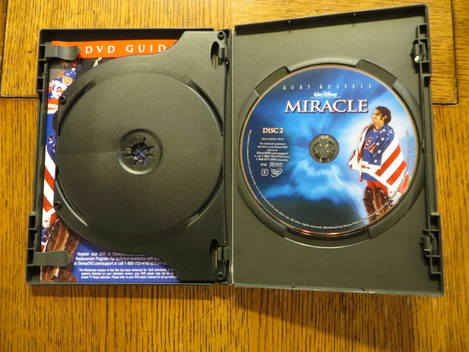Miracle - Kurt Russell, Patricia Clarkson, Nathan West 2004 Disney DVD VERY GOOD - Image 3 of 4