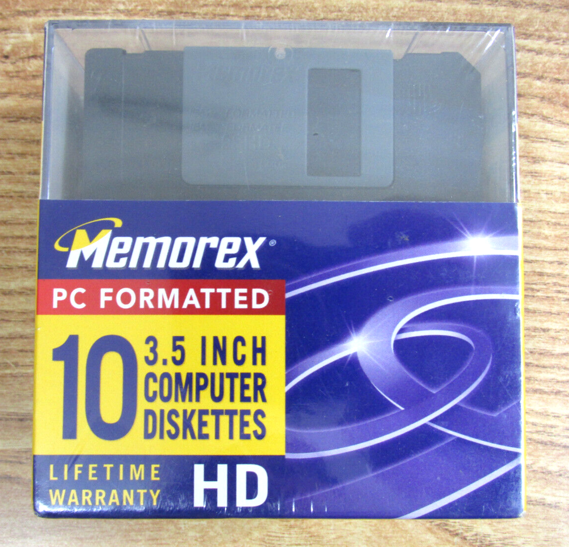 Memorex PC Formatted 3.5 Inch Computer Diskettes 10-Pack HD IBM 2SHD Vintage