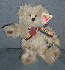New Vintage Dakin Applause SCRUFFY Tan Teddy Bear Plush Stuffed Animal w/tag