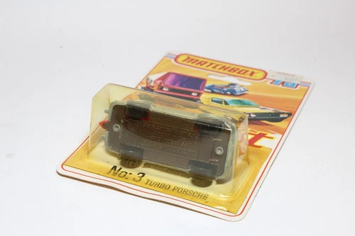 Matchbox Lesney Superfast MB 3 Porsche Turbo - Silver with Brown Base