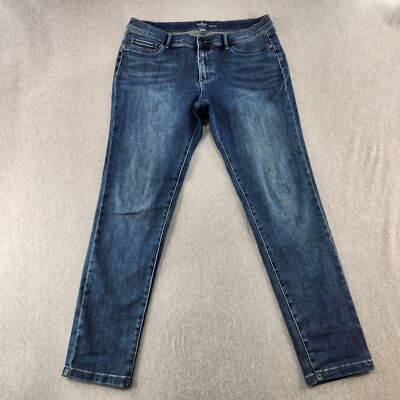 Soho Jeans Women's Sz 14 Legging Blue Med Wash Normcore Stretch Mat Comfy