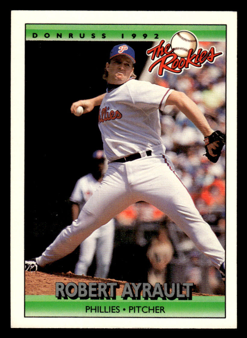 1992 Donruss The Rookies #8 Robert Ayrault Card Philadelphia Phillies