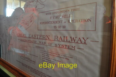 Foto 6x4 Great Eastern Railway - schematische Karte des Systems Detail o c2010