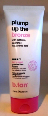 b.Tan Plump Up The Bronze Tan To Deep Gradual Tan Lotion 8 oz Full Size NEW