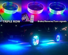 JHB 4x 17.5" TRIPLE ROW Dream CHASING Flow Multi-function LED Wheel Lights Set