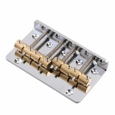 Chrome 4 String Bass Bridge with Brass Saddles