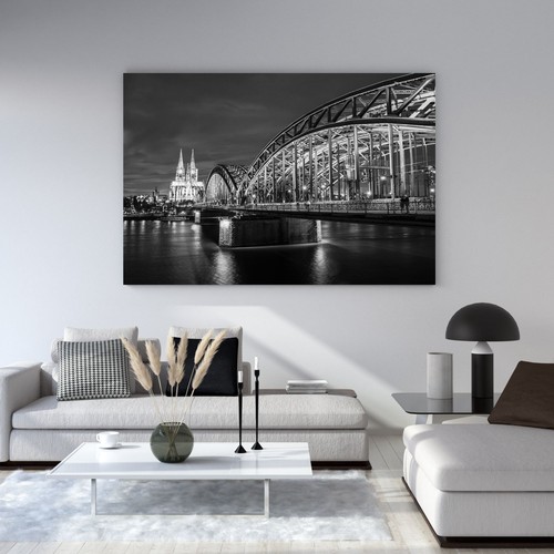 CANVAS Leinwandbilder XL Wandbilder Kunstdruck Köln Deutschland schwarz und weiß - Bild 4 von 4