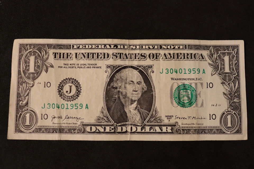 [MARCH 4, 1959]  ONE DOLLAR FANCY BIRTHDAY NOTE  SN  J 30401959 A - Image 2 of 3