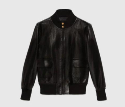 Gucci Black leather bomber jacket - BNWT - RRP$4900 USD