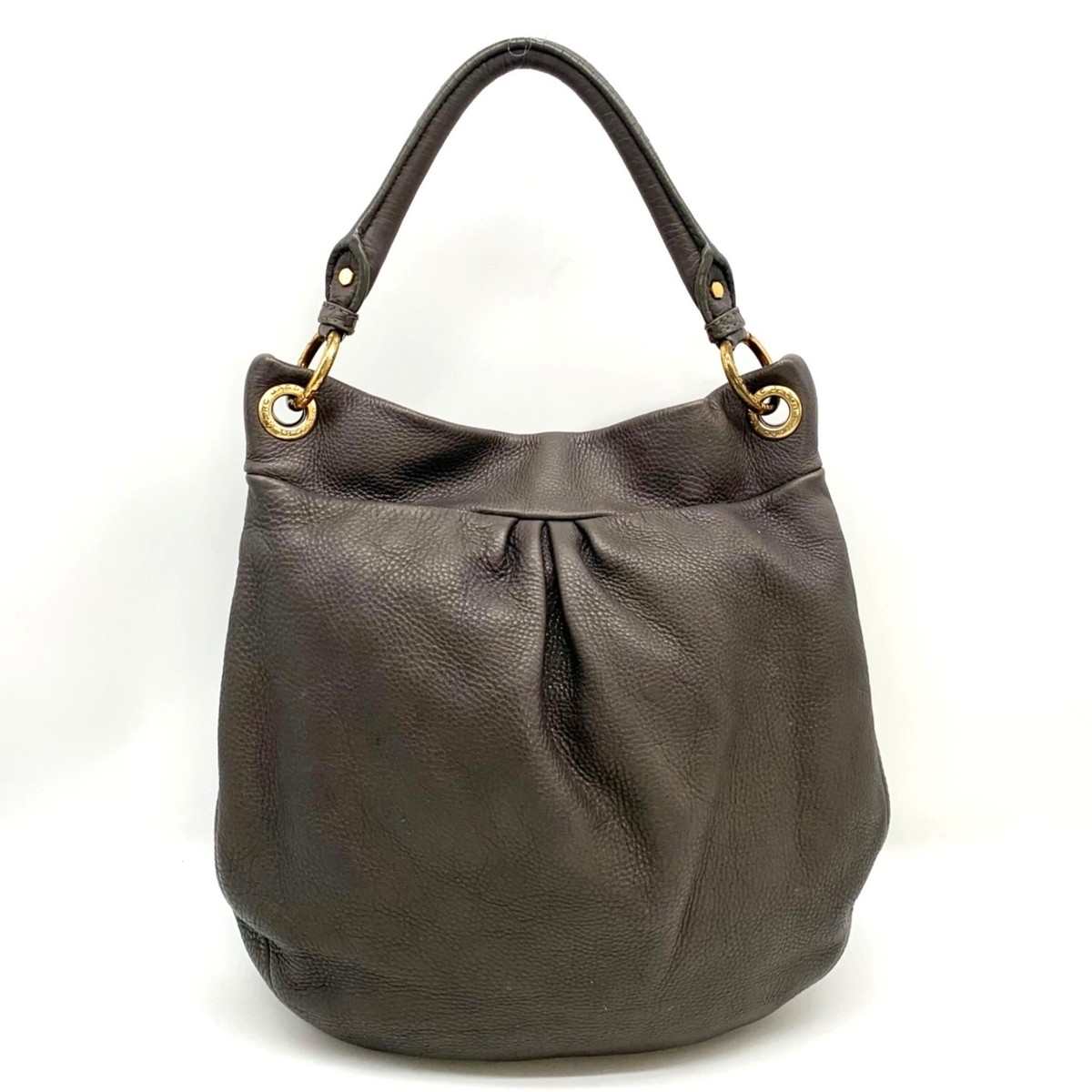 Marc Jacobs Grey Pebbled Leather Classic Q Hillier Hobo Bag | eBay