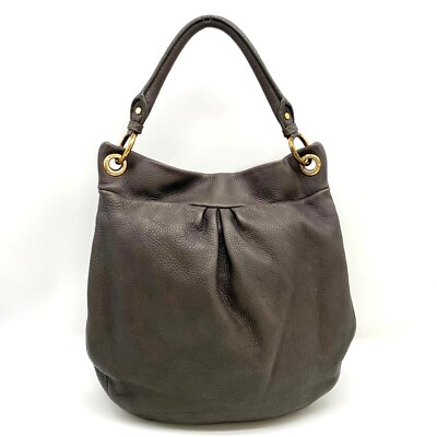 Marc Jacobs Grey Pebbled Leather Classic Q Hillier Hobo Bag | eBay