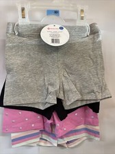 Member's Mark 4 Pack of Girls Cart Wheel Shorts Size 6/6X Mixed Colors Stretch