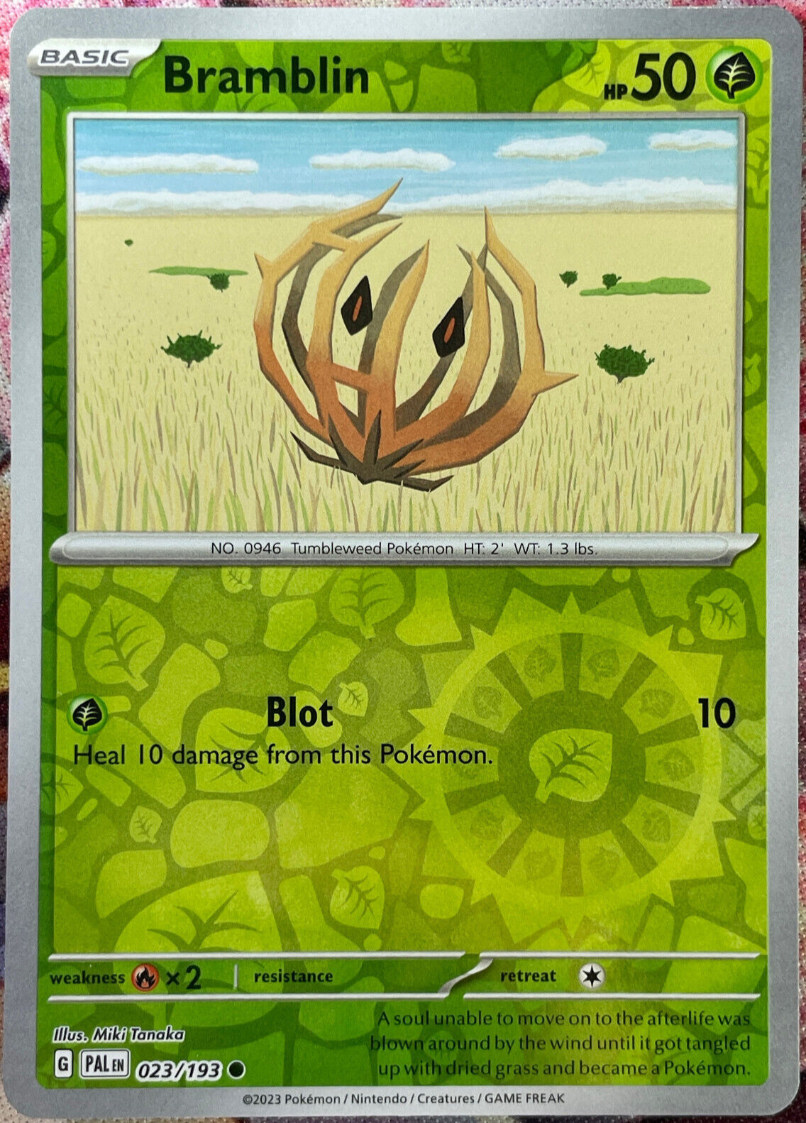 Bramblin Reverse Holo - 023/193 - Paldea Evolved Pokemon 2023