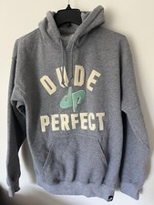The G.O.A.T. Dude Perfect Hoodie Sweatshirt Graphite Heather Gray Unisex M