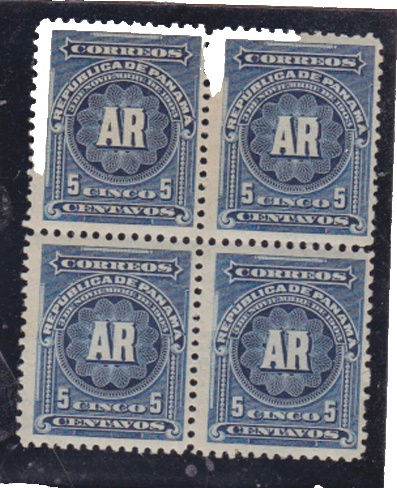 Bloque sellos de Panamá