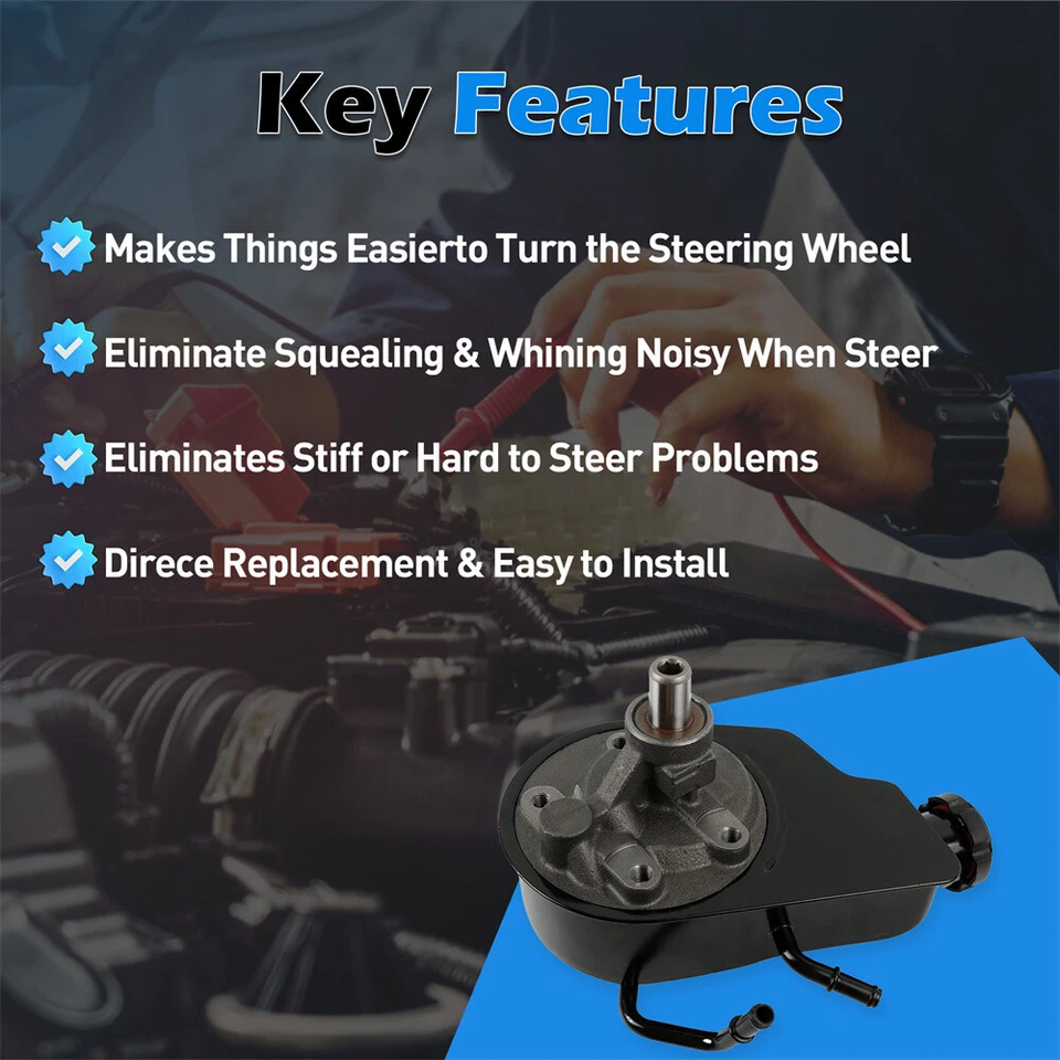 Power Steering Pump w/ Reservoir For GMC Yukon XL 2500 2000-2013 20-8739 Foto 2 de 4