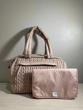 Happ Brand Paige Carryall Dusty Rose Diaper Bag Pink Changing Pad And Carry Bag