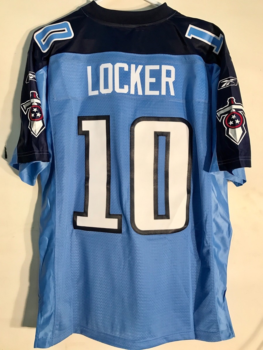 Reebok Premier NFL Jersey Tennessee Titans Jake Locker Light Blue