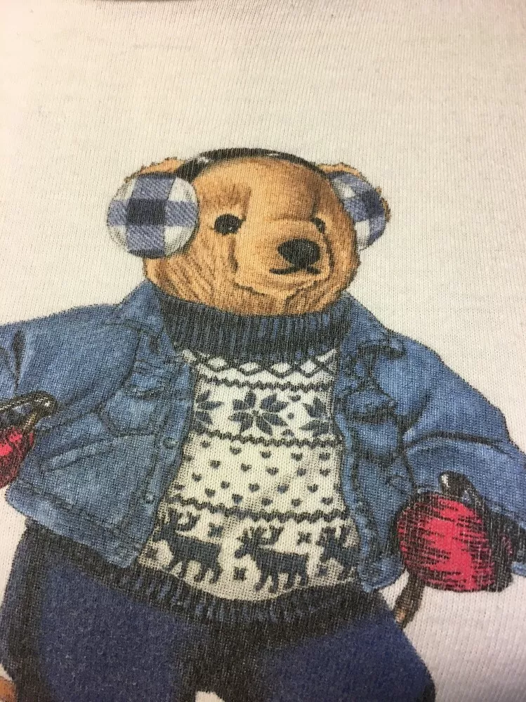 De Colecci n A os 90 Mujer Ralph Lauren Polo Oso Esqu Su ter Camiseta Prenda para el torso Damas 7