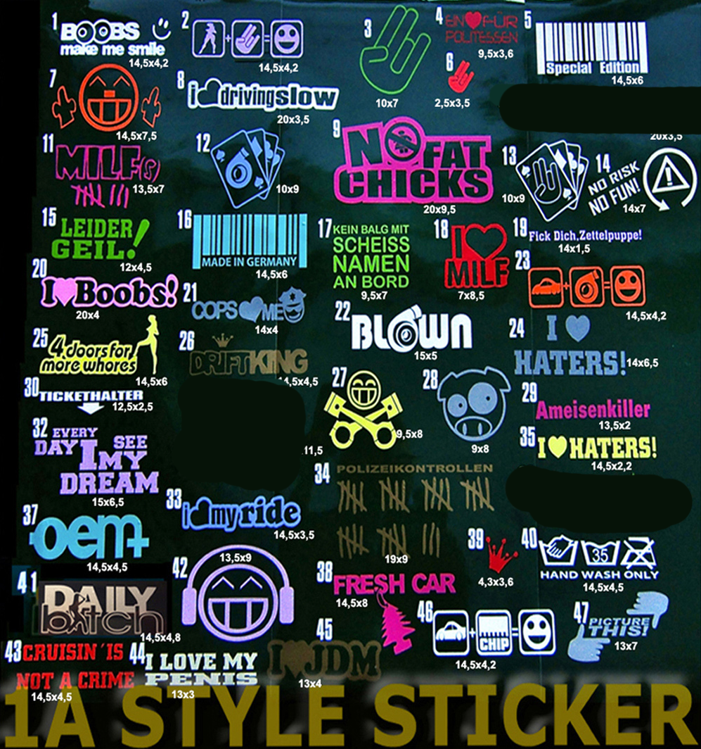 1 X DOMOKUN Shocker JDM DUB Decal OEM AUTO STCKERS ADESVO Fun Gappone Tunng Stemm Per Auto - Foto 2