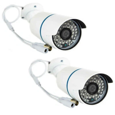 VIDOELETTRONICA KIT 2X TELECAMERA AHD 3.6 MM 5 MPX 48 LED CCD IR PAL VIDEOSORVEGLIANZA