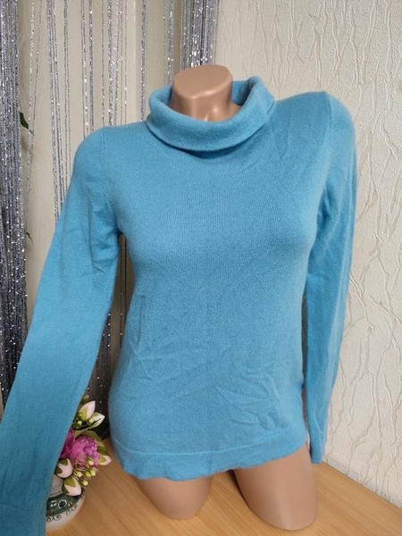 Women Hobbs Sweater Blue Wool 36 #M7M3