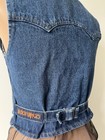Vintage Denim Vest Western Cowgirl Button Women’s Buckle Back Cinch — photo 9