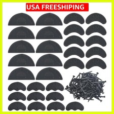 30PCS Heel Plates Black Heel Taps Rubber Tips Sole Heel Repair Pad Replacemen...