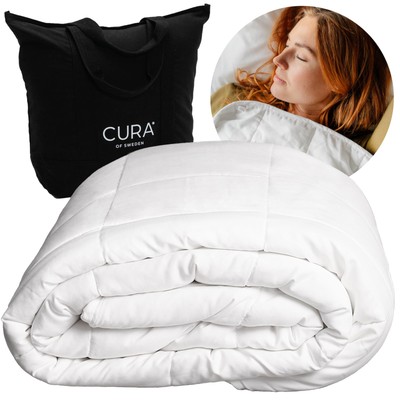 CURA Pearl Classic Gewichtsdecke 135x200 7kg - Anti Stress Therapiedecke - Sc...