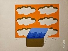 Alfonso Frasnedi, litografia su carta, 1970, stampa 38,5x40 Cm.