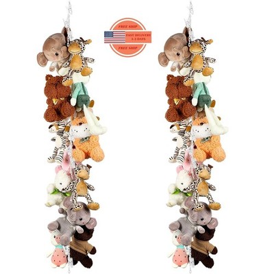 2 unidades de organizador peluches con cadena para colgar 40 clips de plástico