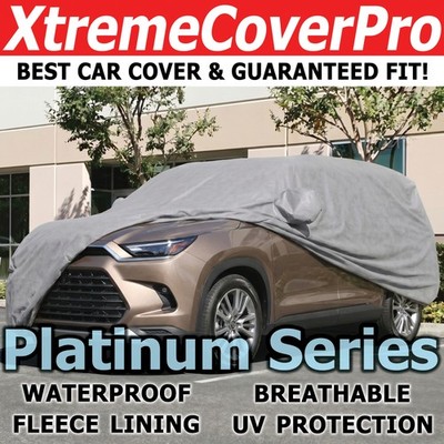 2024 TOYOTA GRAND HIGHLANDER WATERPROOF CAR COVER W/MIRROR POCKET - GRAY