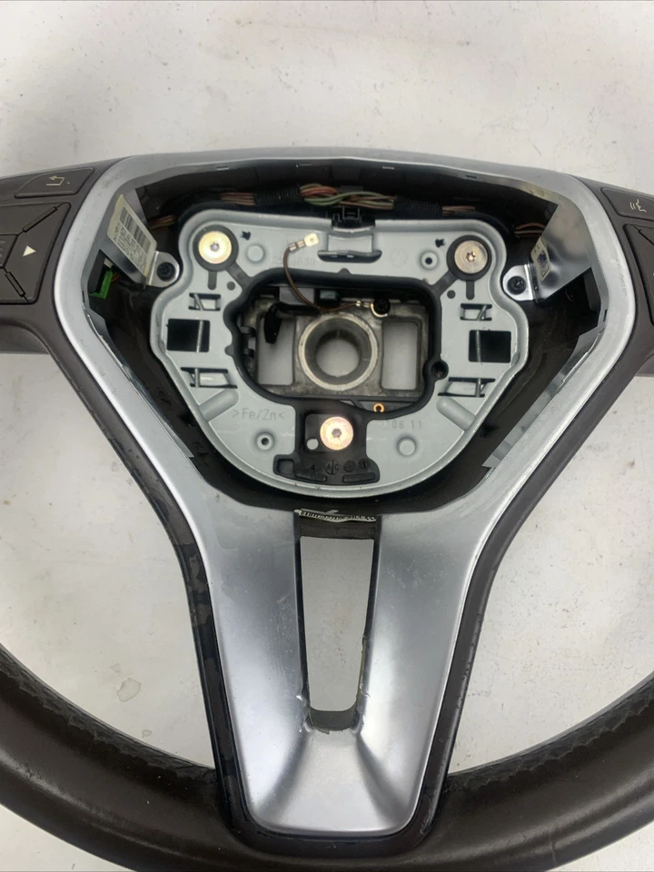 12-17 Mercedes W204 C250 C350 E350 Sport Driving Steering Wheel 2184602503 Beige - Image 3 of 4