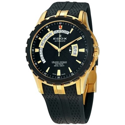 Edox Grand Ocean Automatic Men's Black Dial Watch 83006 357JNC NID