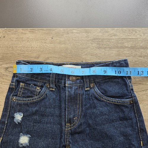 Levi's 505 Regular Blue Jean Denim Shorts Boys Size 6 Adjustable Waist 8" Inseam - Picture 8 of 9