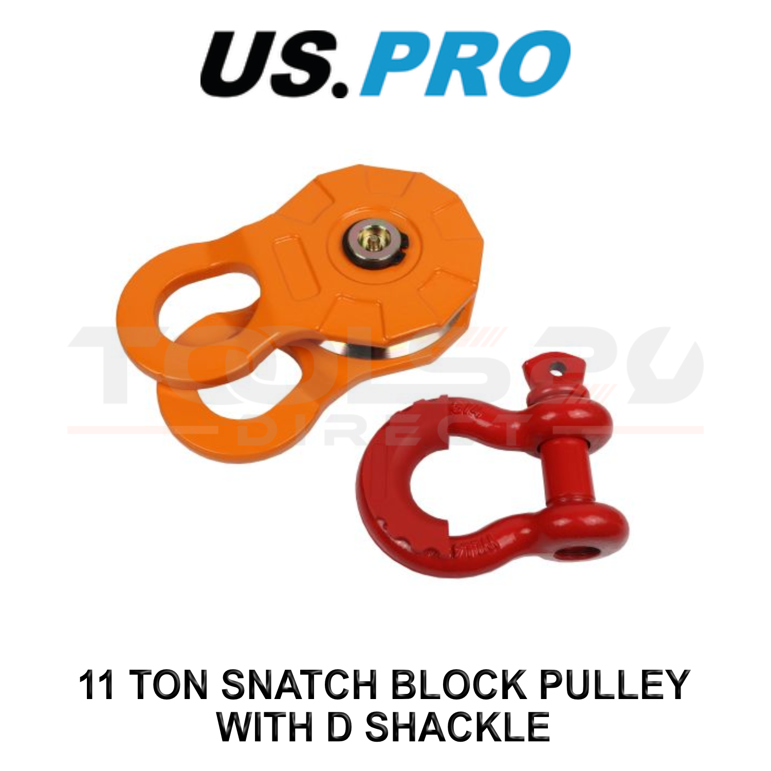 US PRO Tools 11 Ton Snatch Block Pulley with D Shackle Winch Recovery 9330