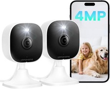 Security Camera System 2 Pack 4MP Indoor  Outdoor Wired Cameras 2.4g/5g Cameras