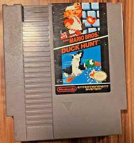 Super Mario Bros. Duck Hunt Nintendo NES 1988 Video Game Genuine Authentic 80's