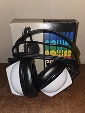 Vintage Recoton ST-10 Power Drive White Stereo Headphones