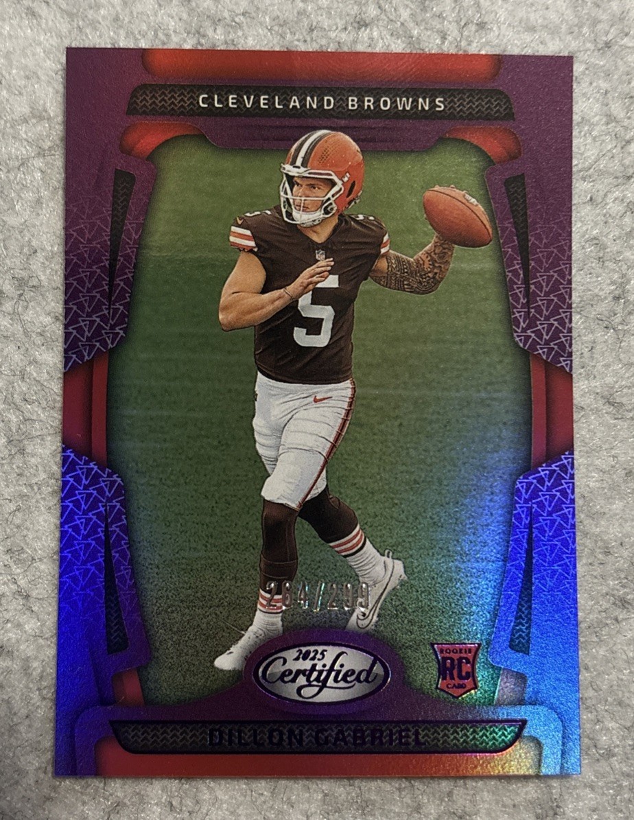 2025 Panini Certified Dillon Gabriel RC Mirror Purple /299 Cleveland Browns #192