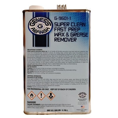 GENESIS REFINISH G-9601 SUPER CLEAN FAST PREP WAX AND GREASE REMOVER GAL.