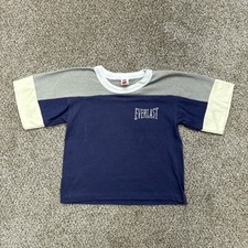 Vintage Everlast Boxing T-Shirt Kids Size Small (8) Gray Blue White Made In USA