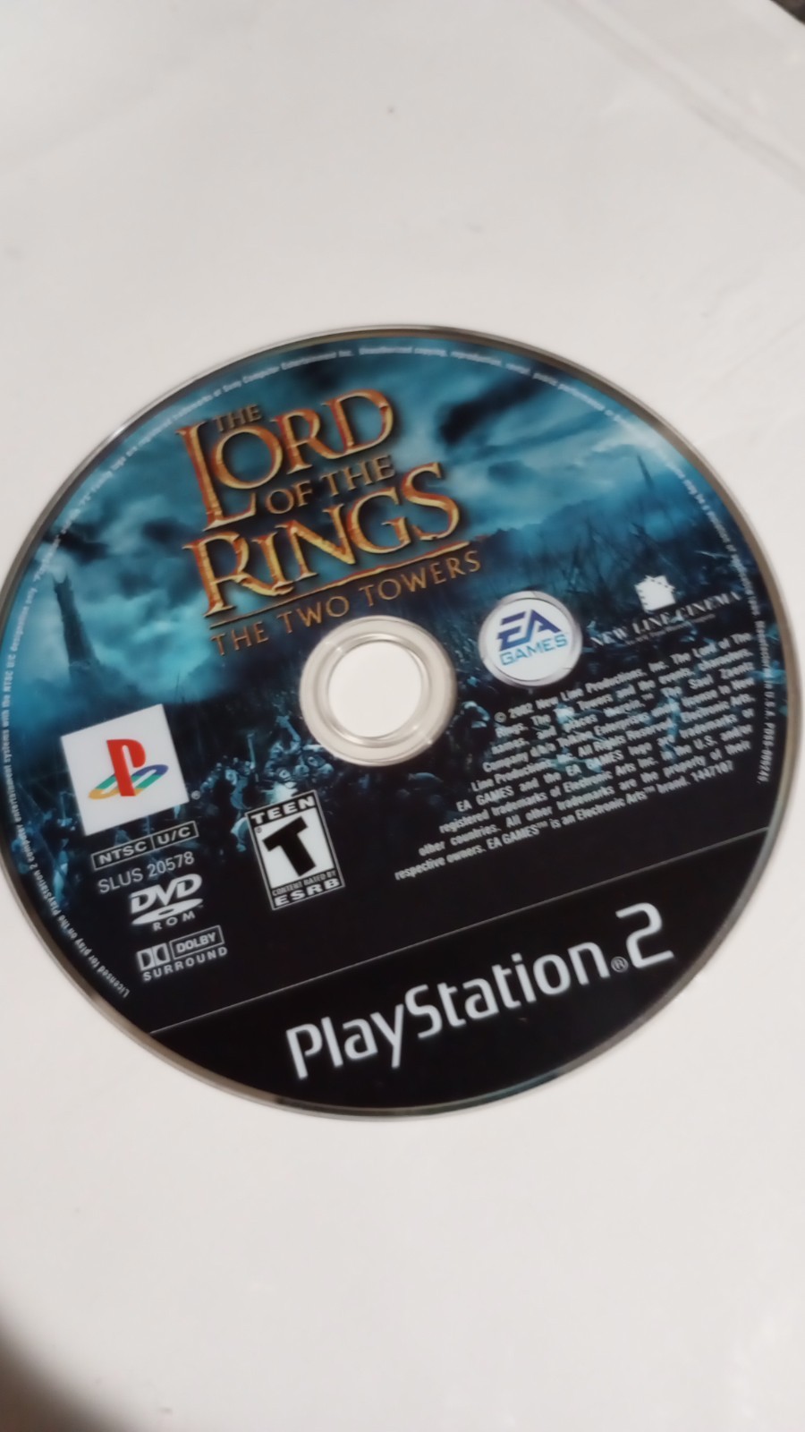 Lord of the Rings: DISC ONLY-Two Towers Greatest Hits (Sony PlayStation 2, 2004)