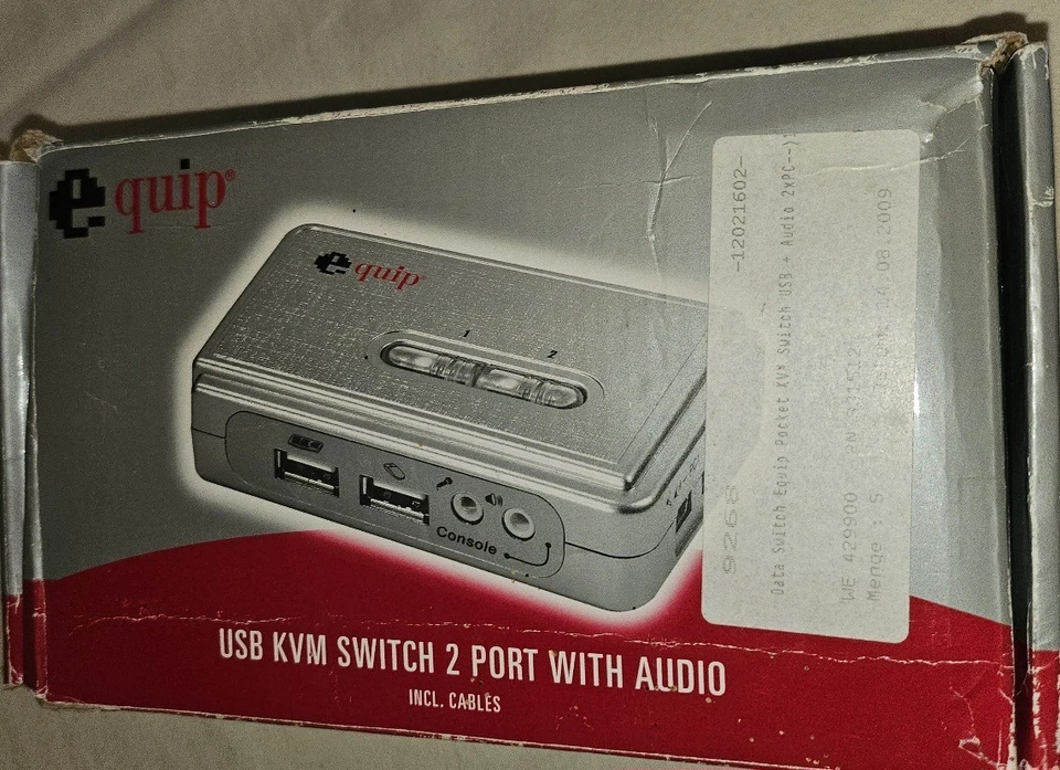 Uniclass AD-222SK 2-Port DVI USB KVM Switch mit Audio & USB 2.0 Hub - Bild 2 von 3