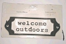 Garden Sign Welcome Outdoors 100 Aluminum. New.