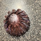 Purple Hand Blown Art Glass Decorative Bowl Abstract Shape Glossy Finish — photo 2