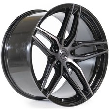 20x9 Select S101 Shadow Glossy Black Brushed Ddt Face Clear Wheel 5x112 38mm