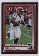 2025 Panini Donruss Season Stat Line 80/242 Zack Moss #123 10nl