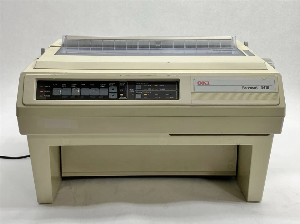 Okidata Pacemark 3410 Dot Matrix Monochrome Printer GE8285A w/ Bottom Feed - Image 2 of 4